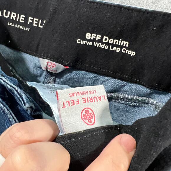 Laurie Felt Petite BFF Denim Curve Wide-Leg Crop Jeans True Blue, Petite 12 - Picture 4 of 12